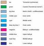 Biostratigraphy Depositonal Environment Colour Coding